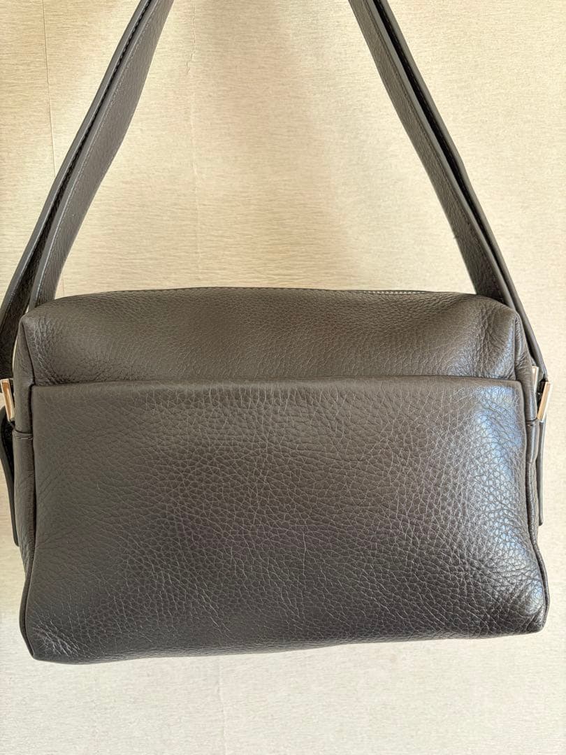 HIROFU【ヴィータ】レザーショルダーバッグ S 2WAY 本革　グレー