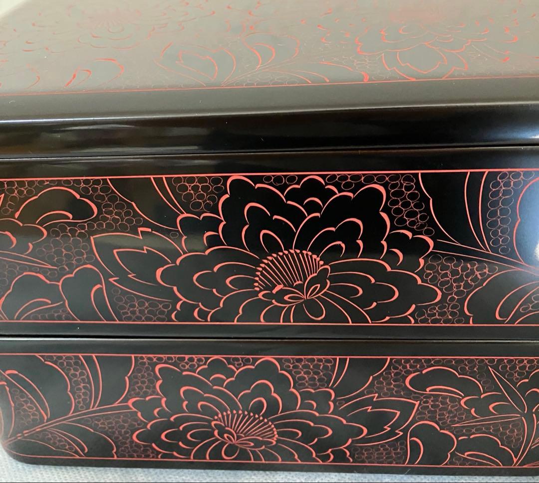 二段重　輪島塗りお重　嘉美漆器店　オーダー　新品未使用品