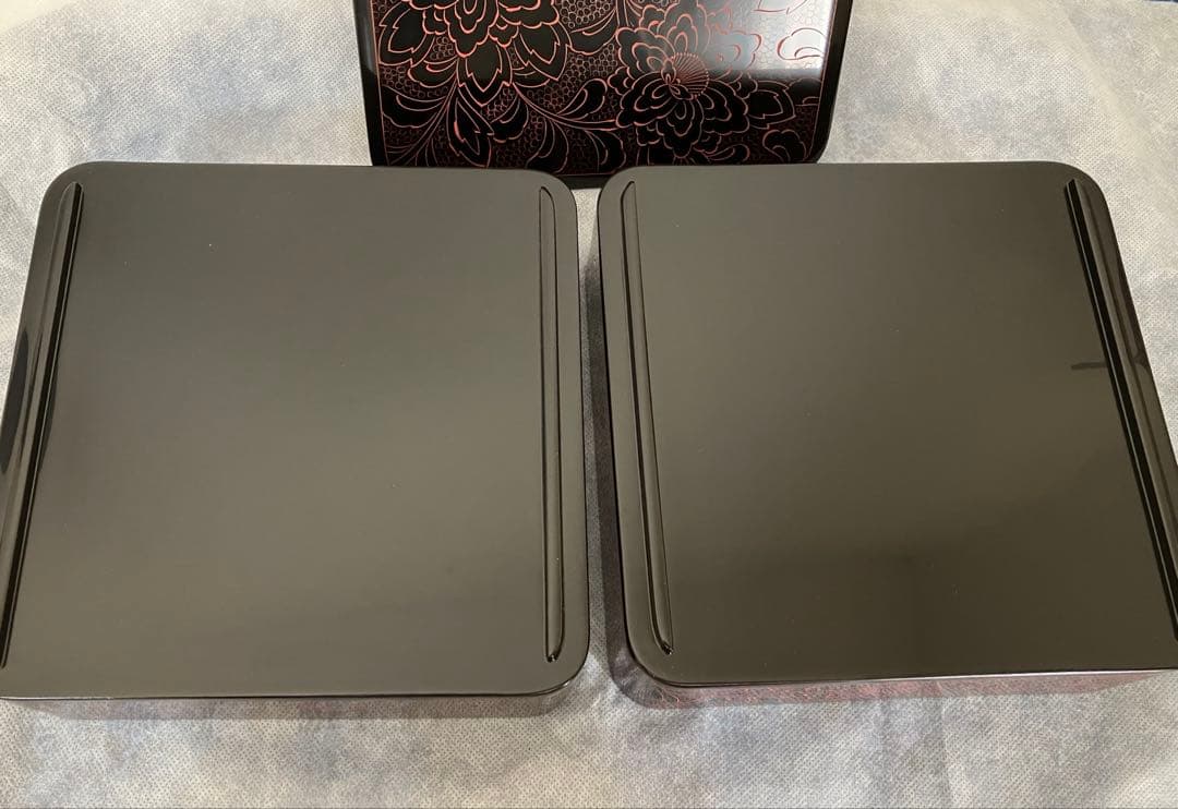 二段重　輪島塗りお重　嘉美漆器店　オーダー　新品未使用品