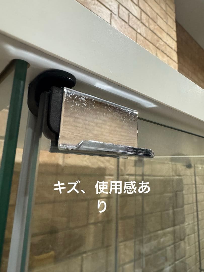 IKEA DETOLF ガラスケース ホワイト 43x163cm①