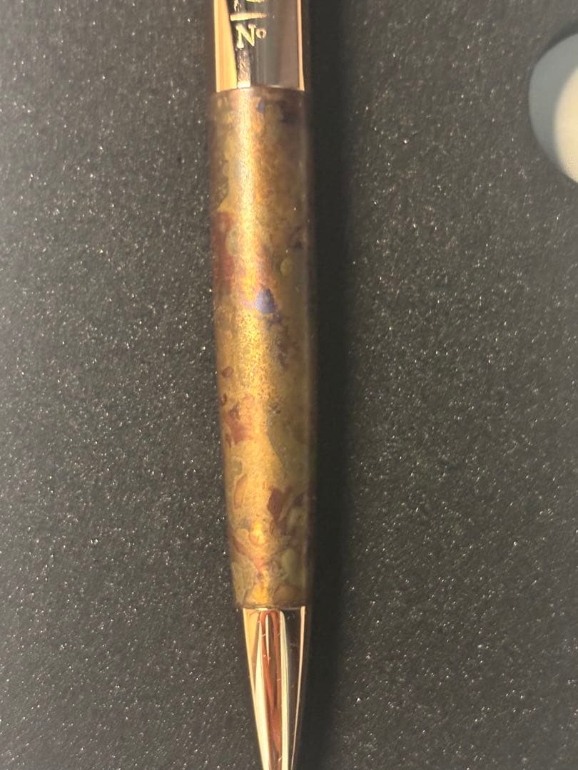 【限定】ROMEO No.3 細軸 斑紋孔雀色 ヴィンテージローズ ボールペン