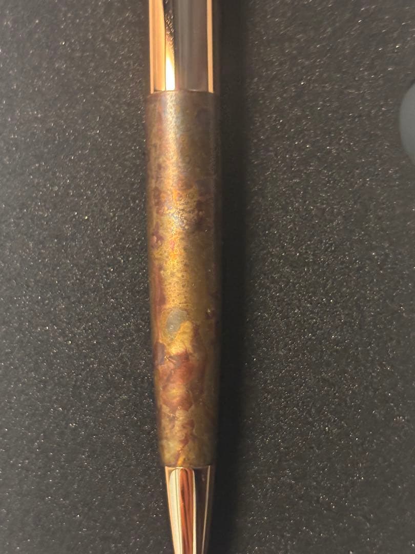 【限定】ROMEO No.3 細軸 斑紋孔雀色 ヴィンテージローズ ボールペン