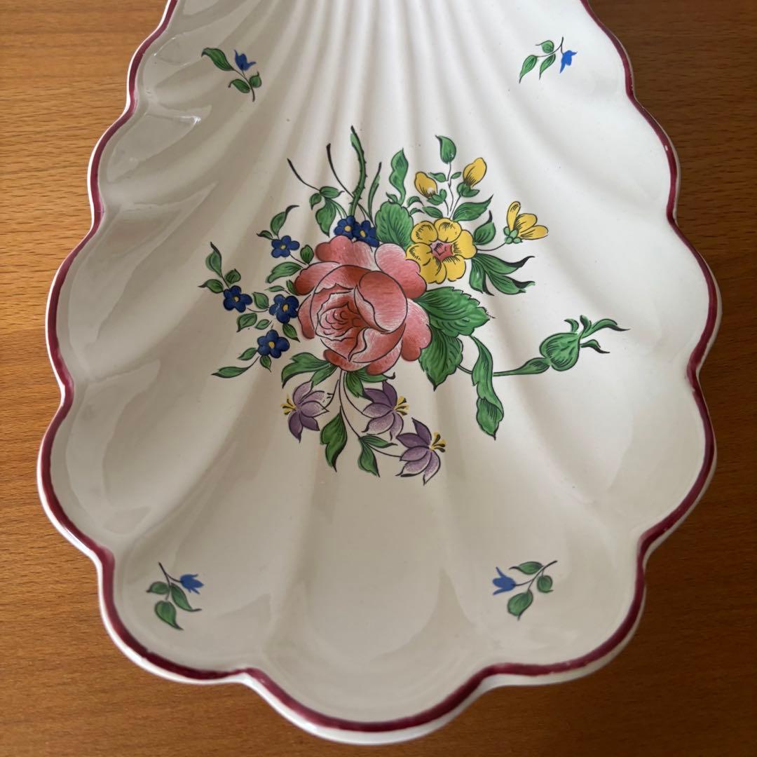 KGリュネヴィル ラヴィエ フランスアンティーク シェル型 薔薇