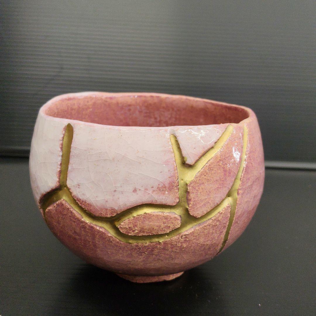 清水焼 光悦雪峰 佐々木昭楽造 赤楽 抹茶碗　共箱 共布 栞 茶道具 琵4