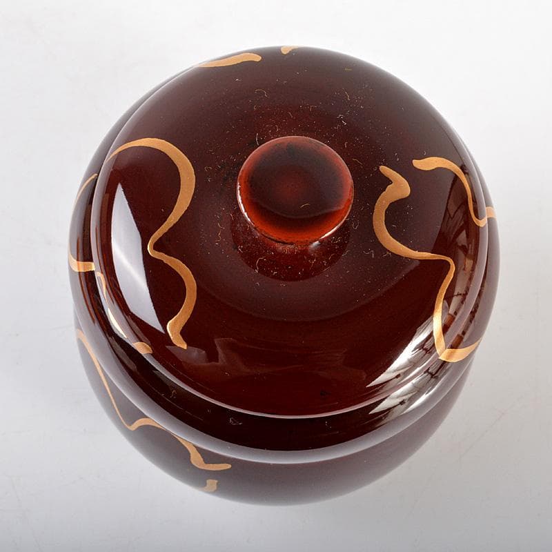 茶道具　山中塗　筑城筑良作　六瓢　茶器　共箱　V　5944