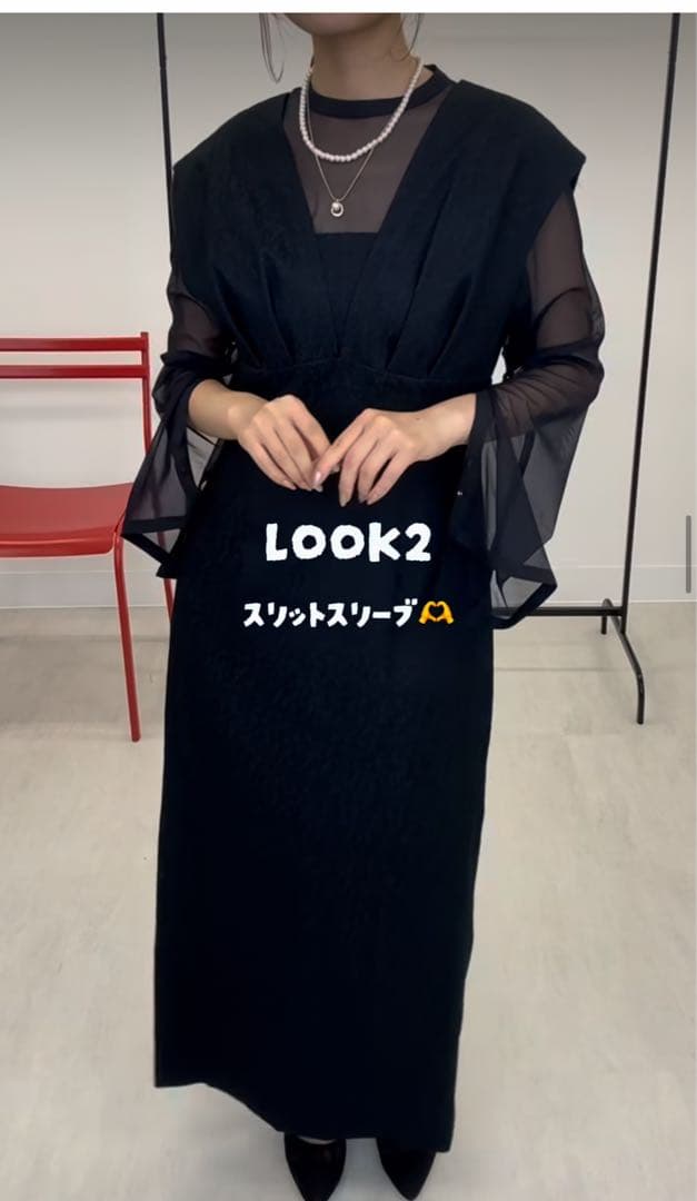 kana ジャガード ワンピース チュール トップス セット