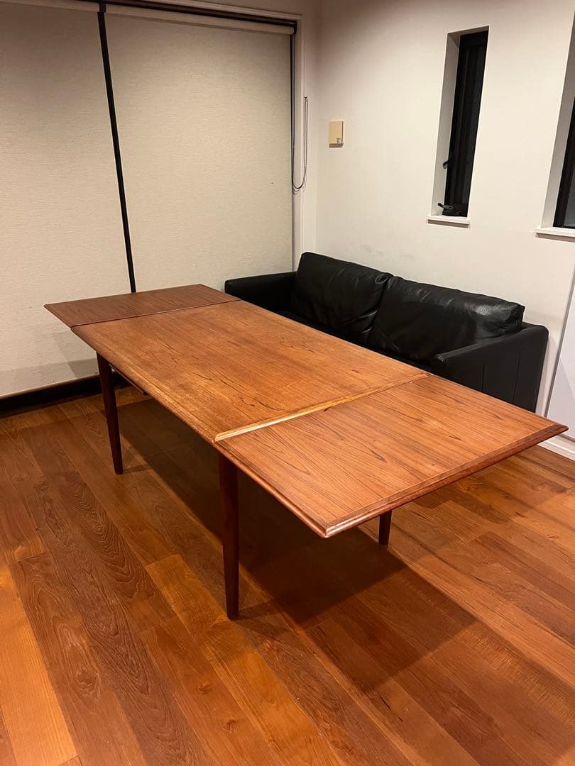 北欧家具　ヴィンテージ　デンマーク　チーク　ドローリーフテーブル