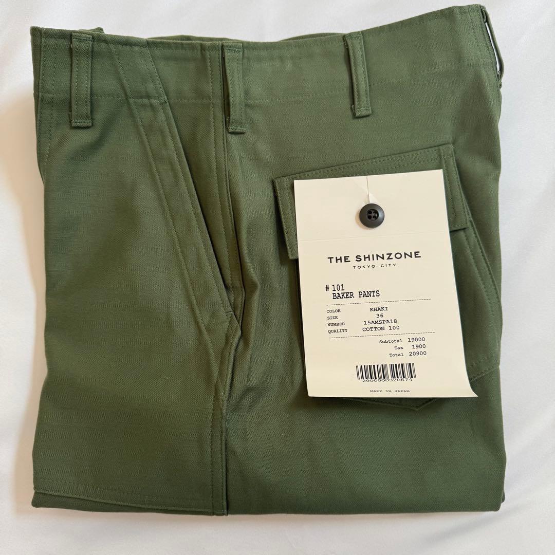 【新品】THE SHINZONEシンゾーン ベイカーパンツkhaki 36