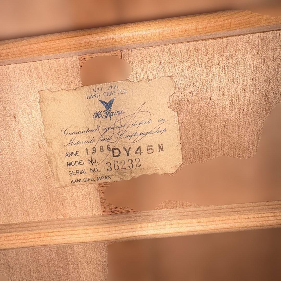 極美品　Ｋヤイリ　1986年製　DY-４５N ギター　k.yairi