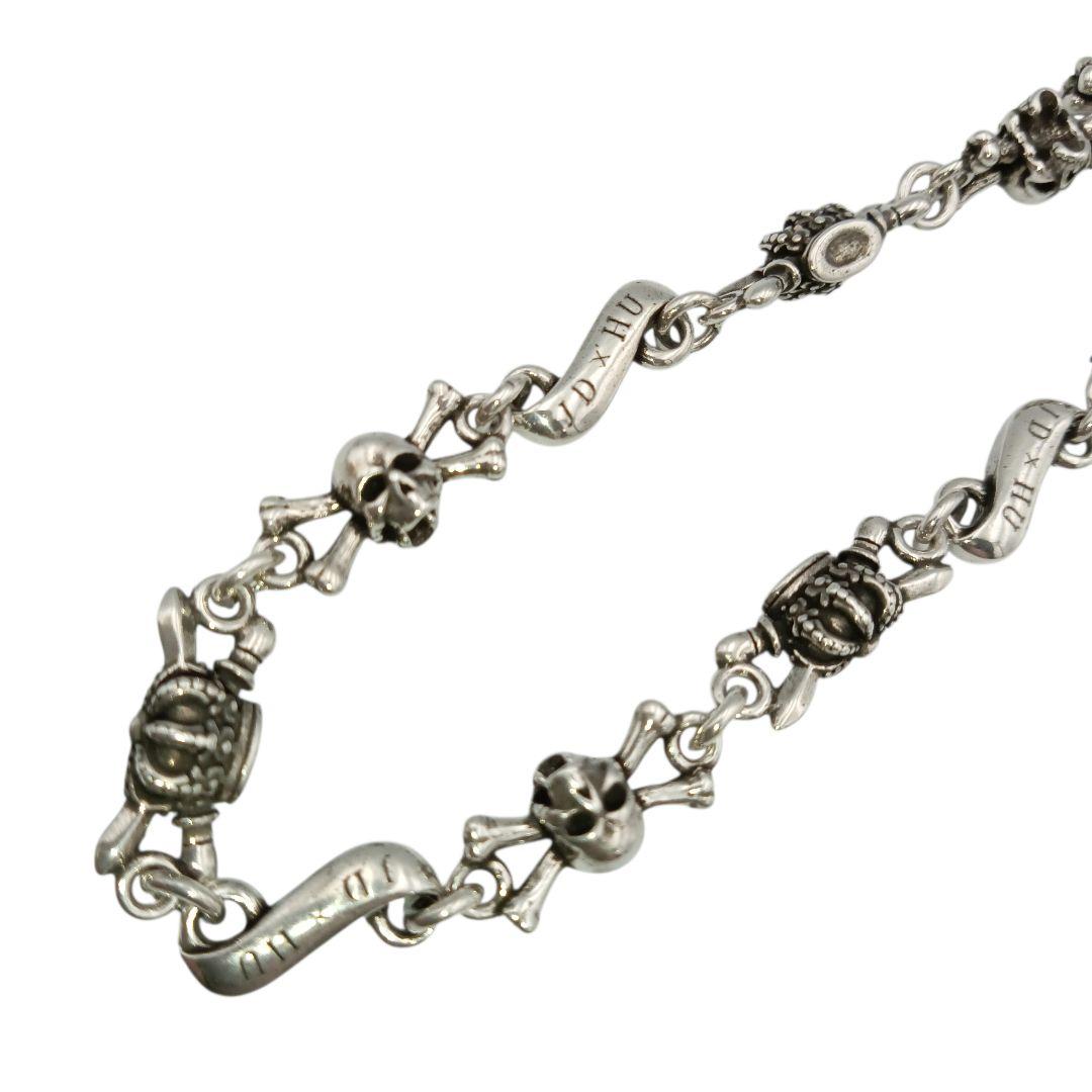 ジャスティンデイヴィス ブレスレット クラウン スカル シルバー925