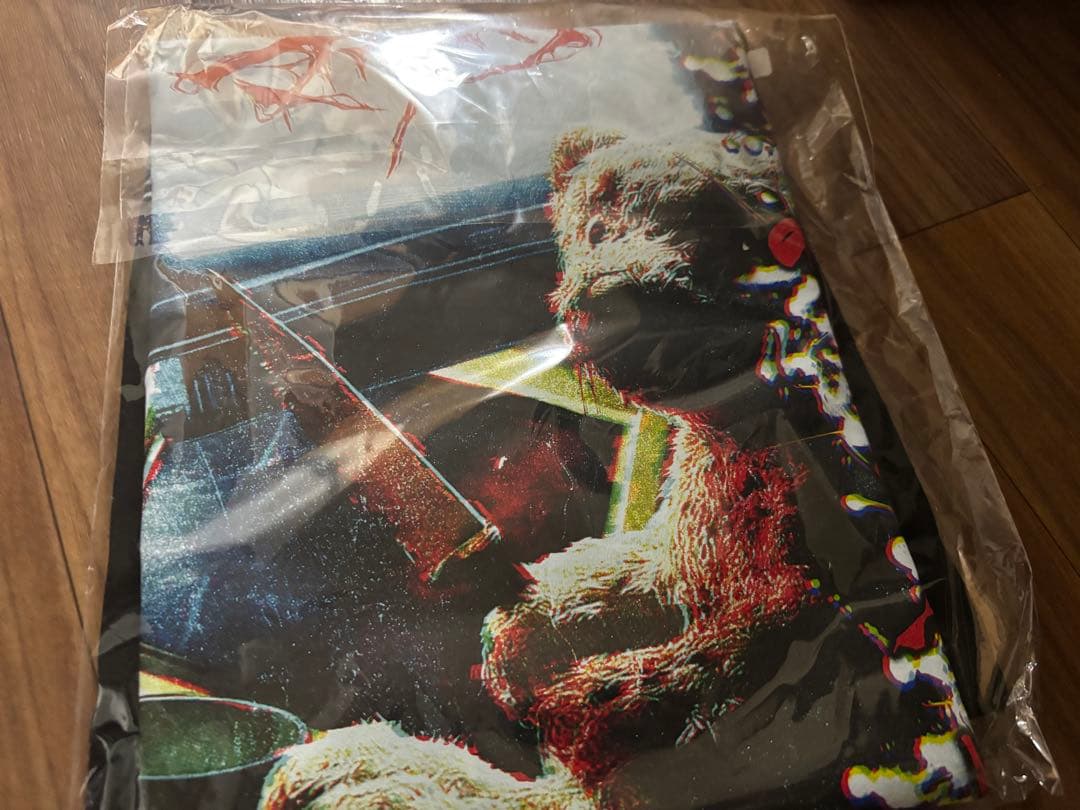 マザリ ひとりかくれんぼ　くまさんテイシャツ　 Tシャツ 黒　XL