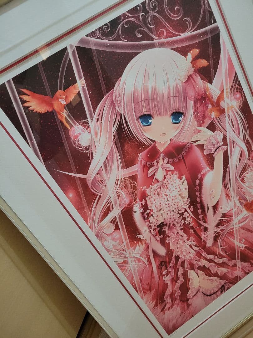 31日までセール中　てぃんくる『赤カナリア　DX』　版画