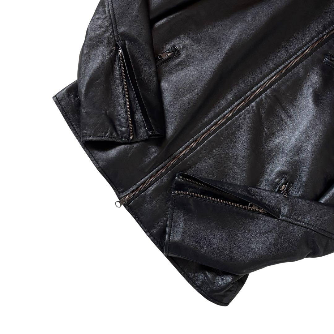 LICORICE リコリス　レザージャケット　シングル　羊革　ブラック　黒　L