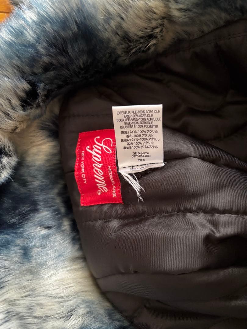 Supreme Faux FurTrooper BlueフライトキャップM/L