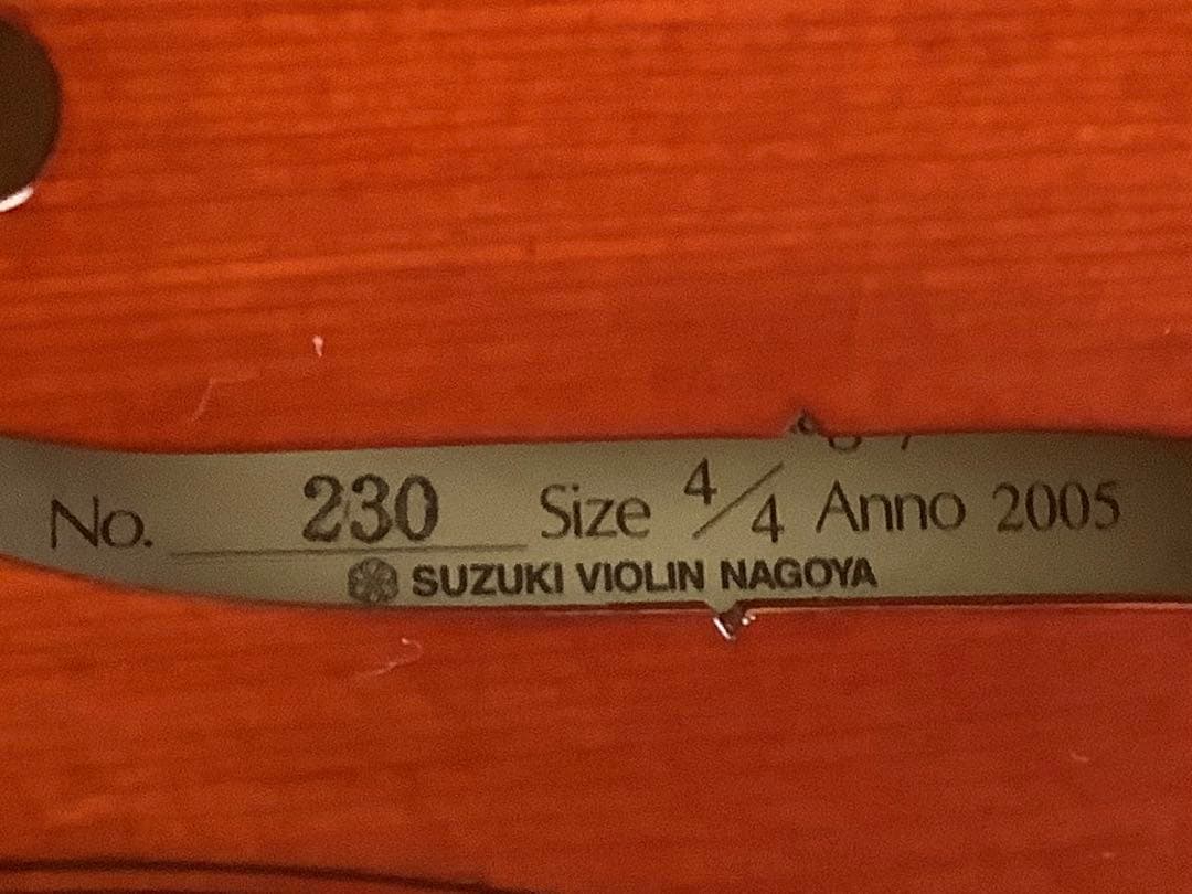 SUZUKI スズキ★バイオリン★No.230　4/4サイズ　Anno2005