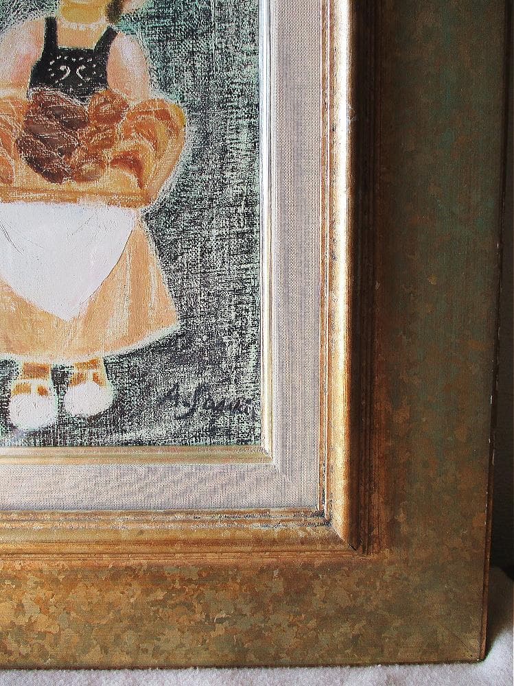 佐々木麻こ 作 「 パン屋さん 」1996年 SM 油彩