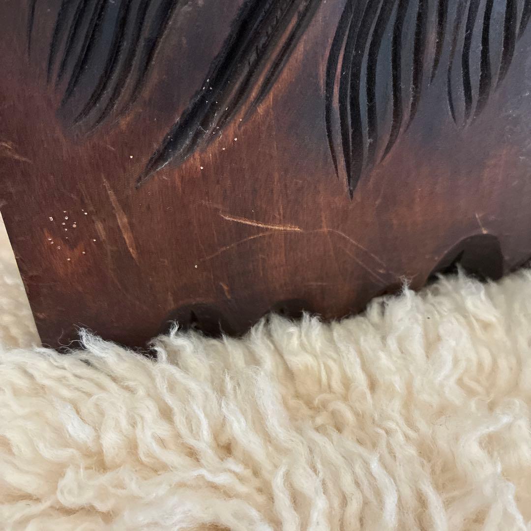 北海道　お土産　木彫り　オブジェ　ヴィンテージ　昭和レトロ