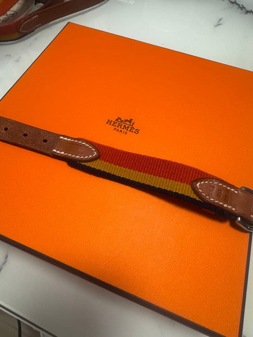 新品 HERMES 犬用 首輪&リードセット ロカバール スリム　エルメス XS