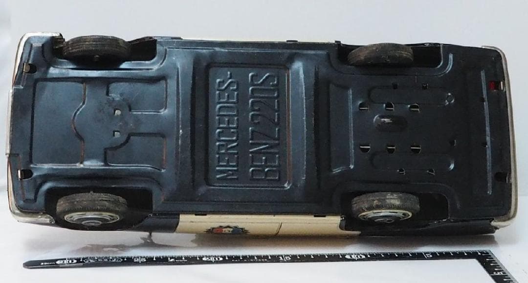 野村【 メルセデス ベンツ220S ポリスカー ホイル欠】ブリキTIN 動作不良