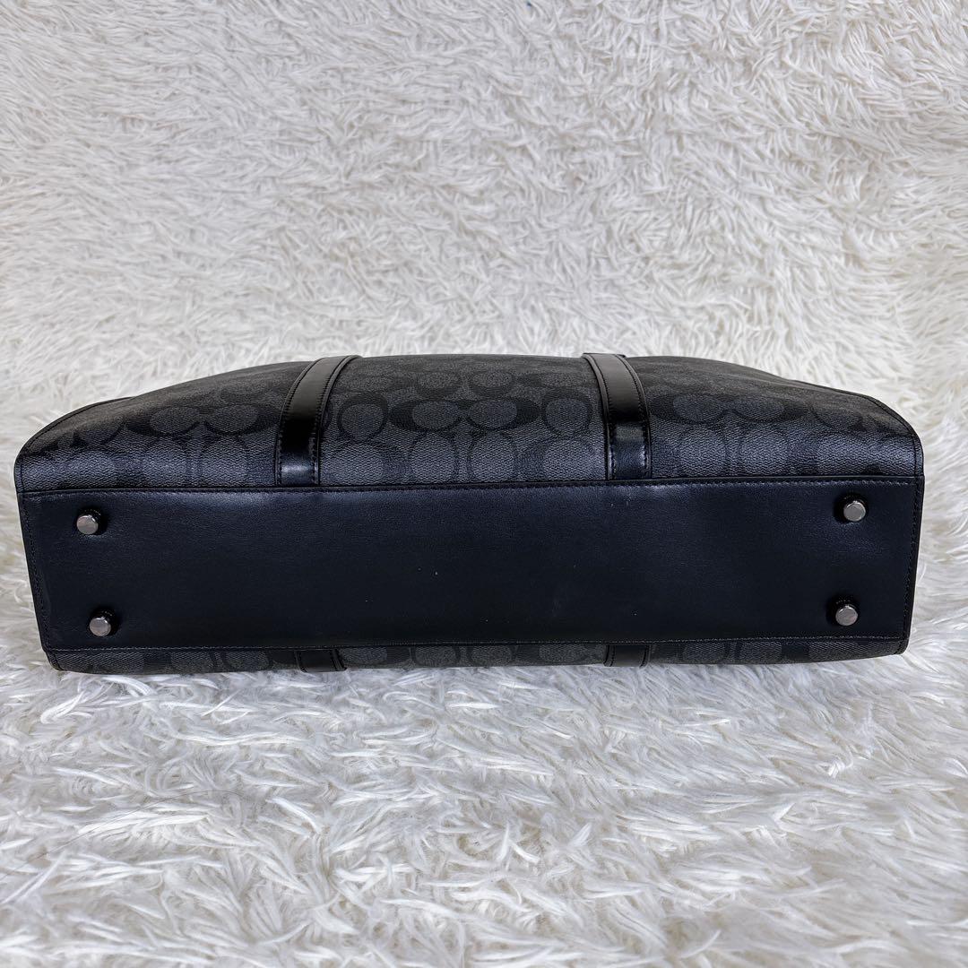 【極美品】COACH グラハム ジップブリーフ 2way ビジネスバッグ 黒