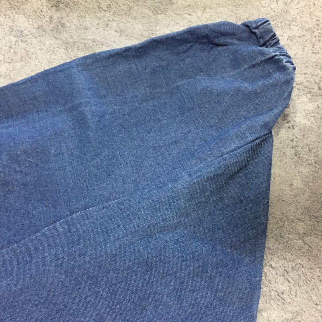 【美品】【特注一点物】デニムサルエルパンツ 古着ビンテージ韓国y2kグランジ