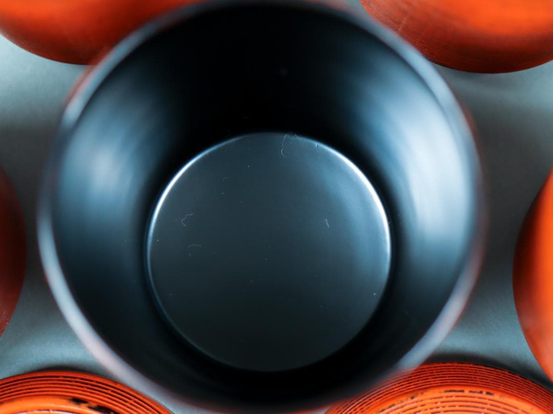 青紫園造 根来塗 箸洗 5客 吸物椀 共箱 未使用