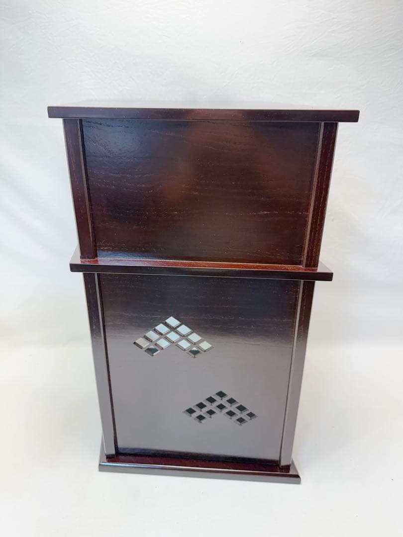 未使用 茶道具 淡々斎好み 徒然棚 溜塗 組立式 共箱