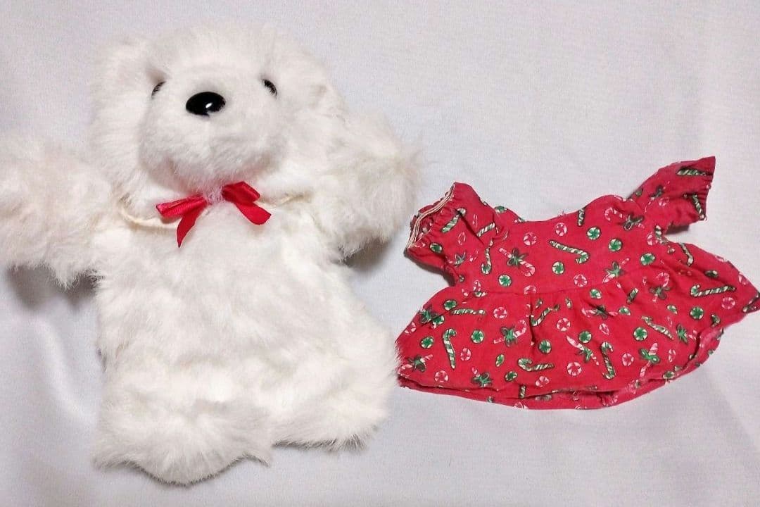 SANTA BEAR シロクマ 白熊 ぬいぐるみ 赤衣装 ヴィンテージ 非売品