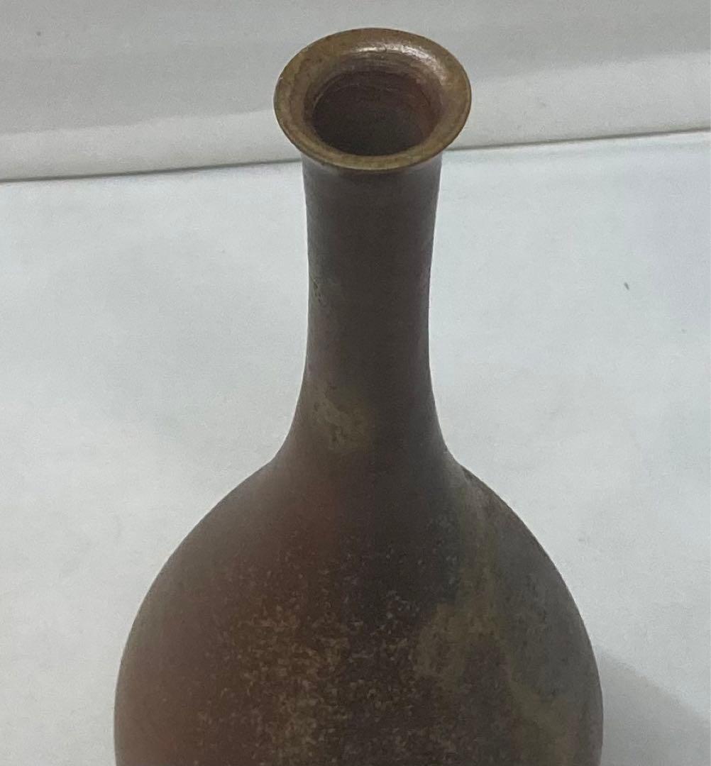 B143  備前花入・砥部白水茶碗・織部蓋置　茶道具3点セット　各共箱