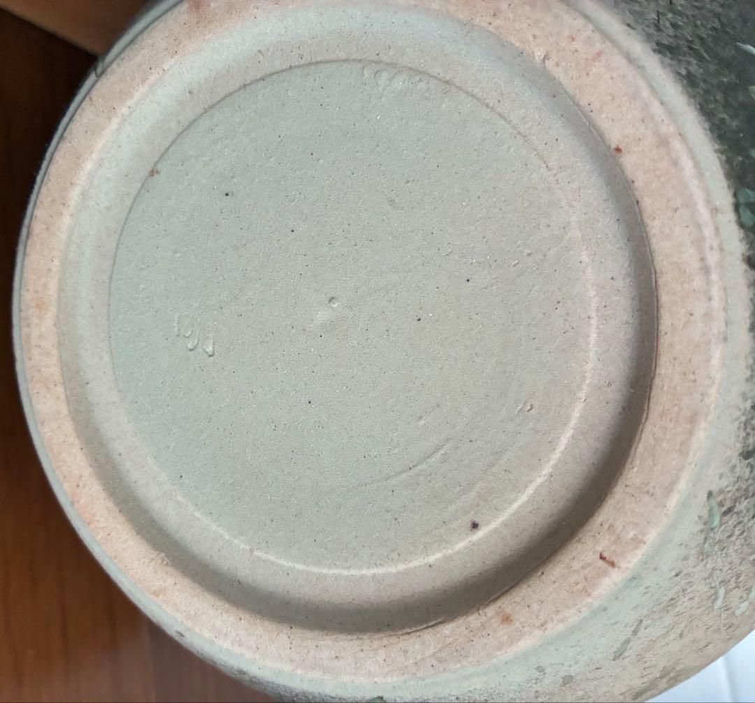 信楽焼￼木箱付き陶器花器花瓶 金彩豪華　明治印