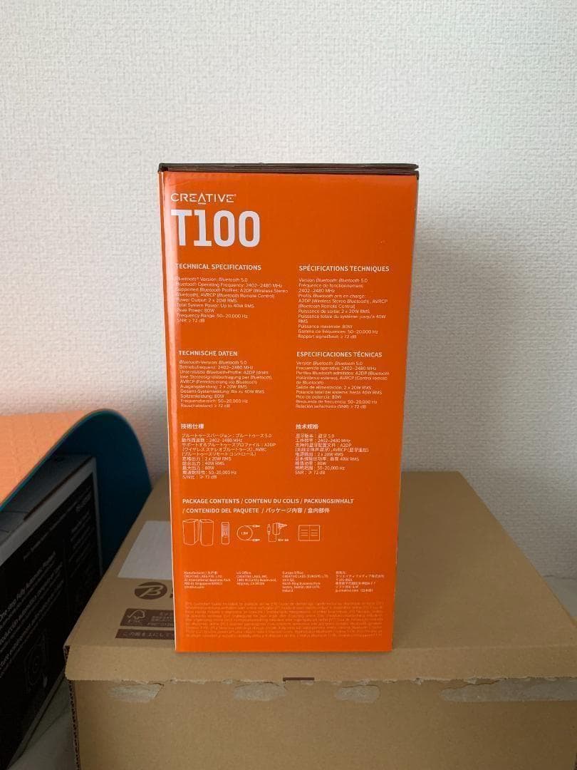 新品・未開封）Creative T100 ワイアレス スピーカー リモコン付き