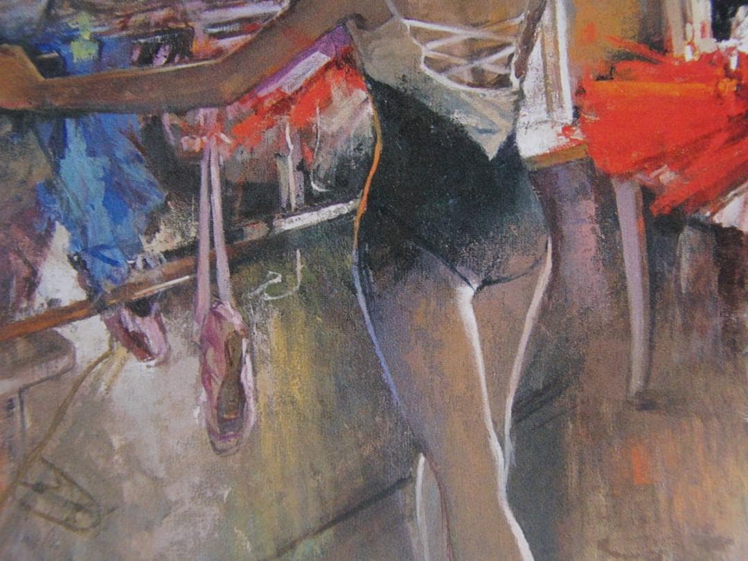 寺井重三、【’04レオタードの踊り子】、希少な額装用画集より、新品額装付