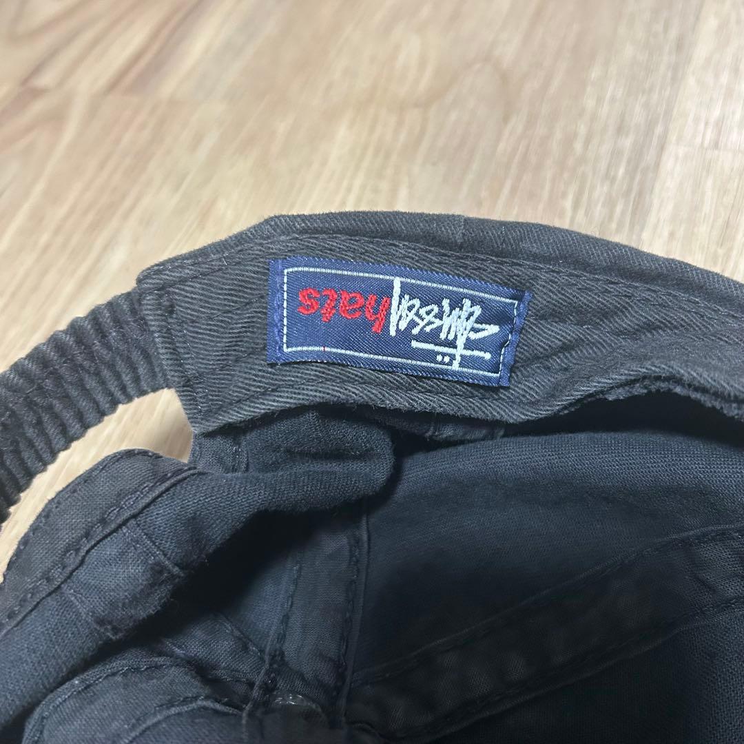 Stussy 黒　帽子　キャップ　90s オールド　stussy hats