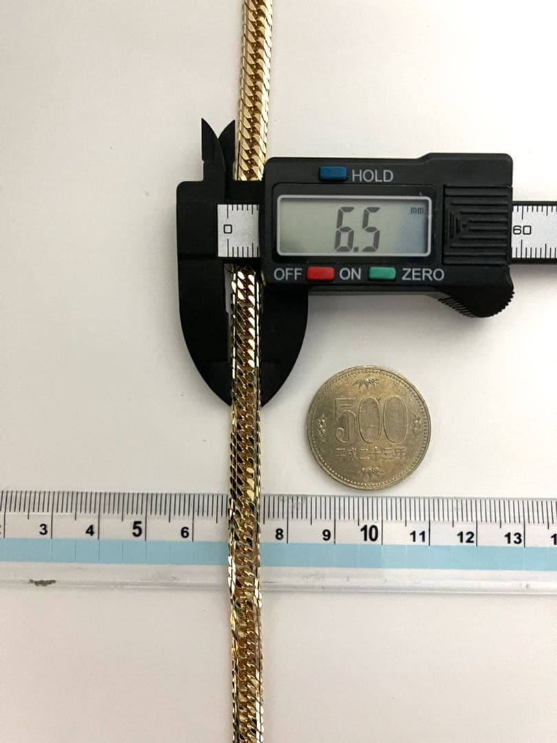 K18喜平アンクレット　16面トリプルカット　約23cm mカット