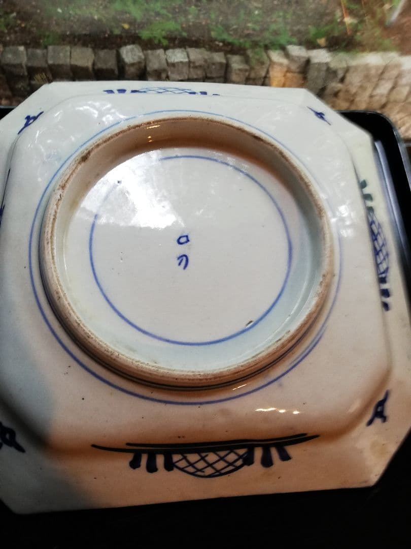 明治レトロな大角皿