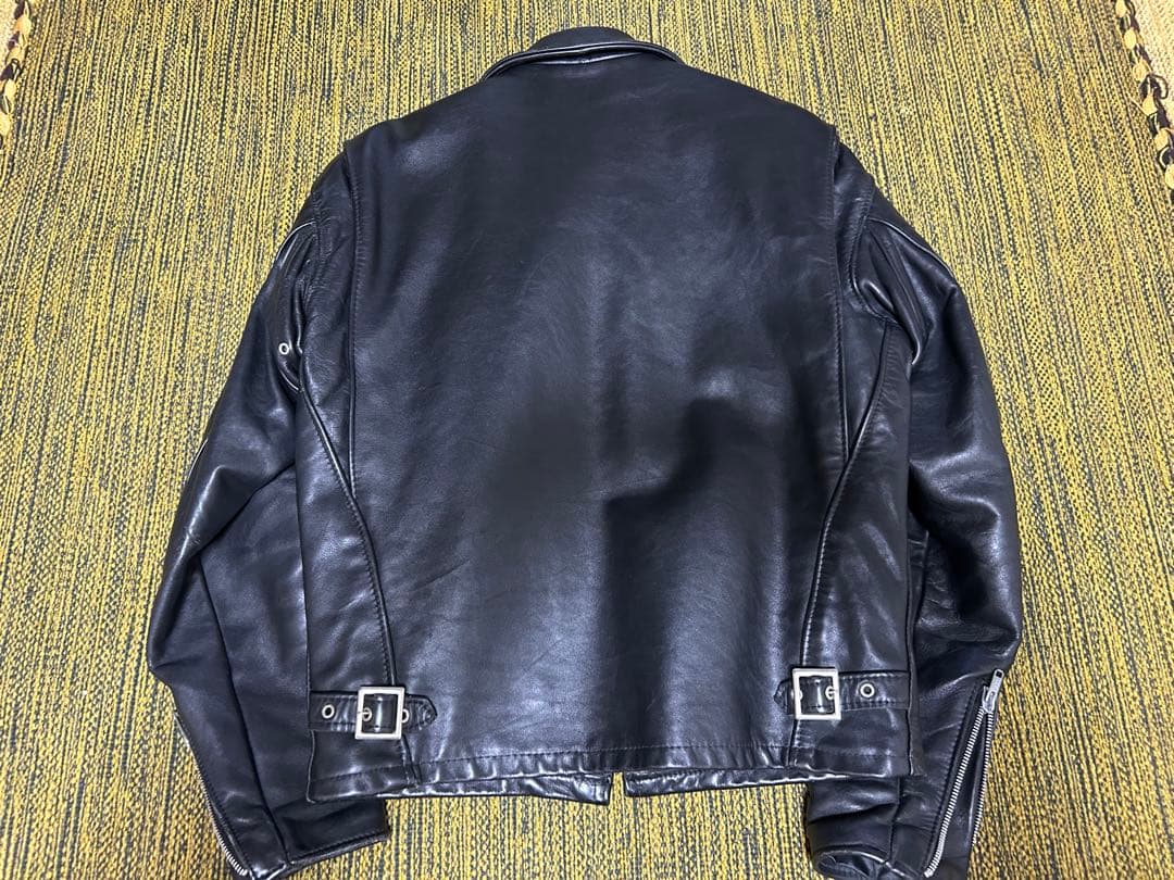 アメリカ製★Schott★シングルライダースジャケット★襟付き★38