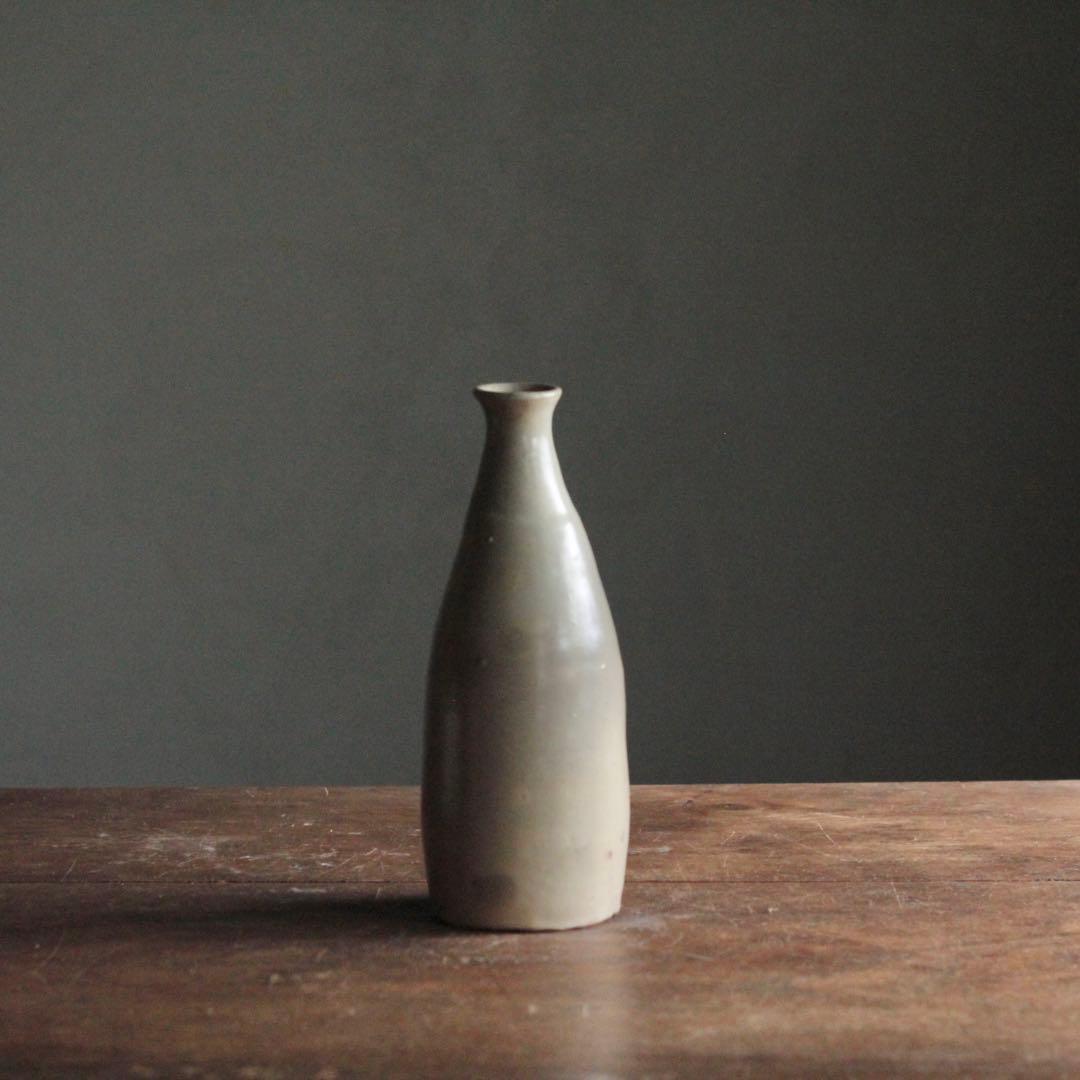白丹波のような釉肌の瓶 古美術 古道具 花器 花入 アンティーク 徳利不可