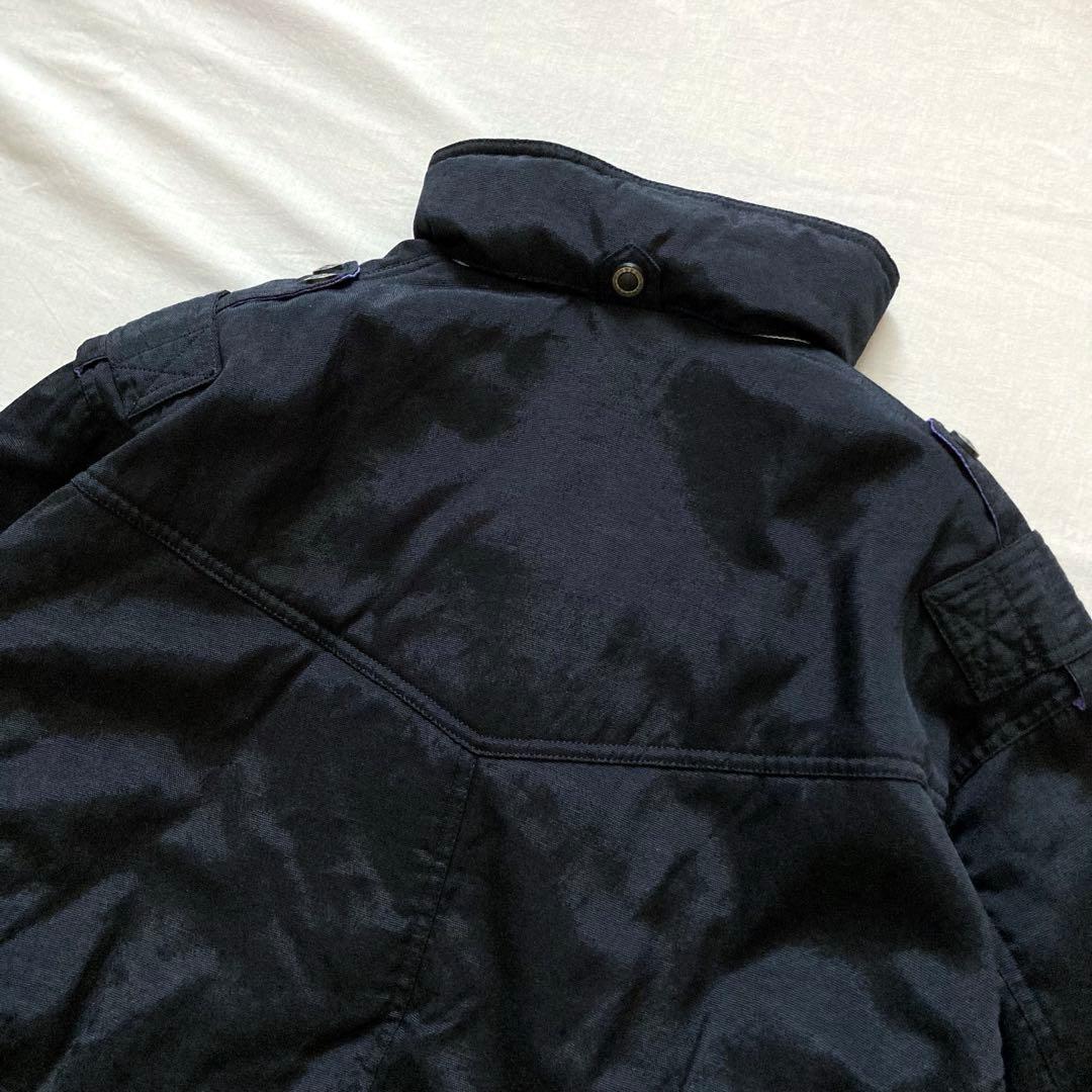 90s vintage shell black bomber jacket 短丈