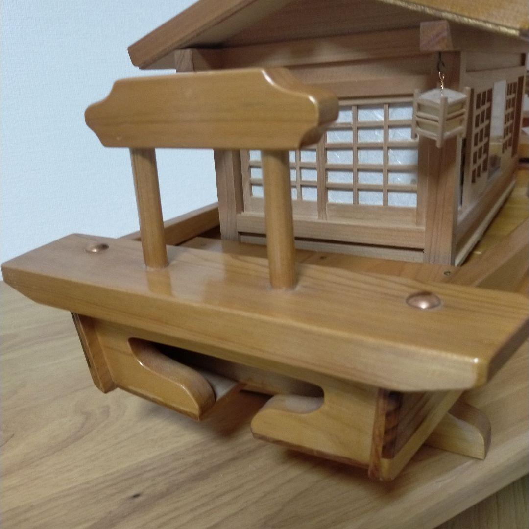 【美品】屋形船　木工職人　手仕事　木工細工　舟盛り