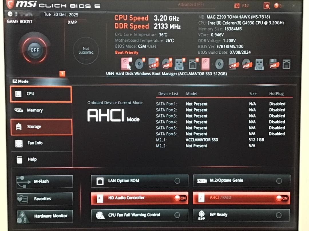 MSI MAG Z390 TOMAHAWK マザーボード