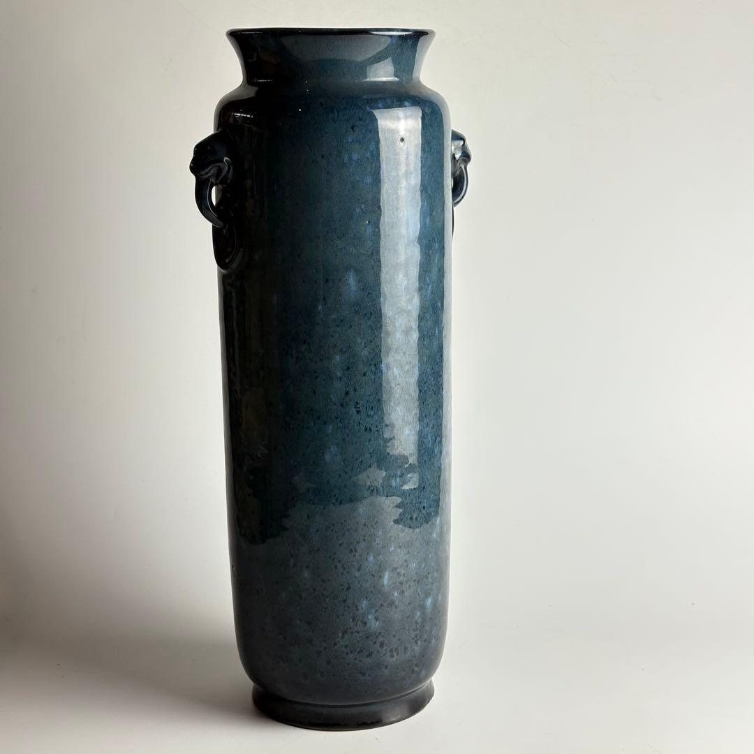 秘色窯造 海鼠釉 花瓶 花入 青磁