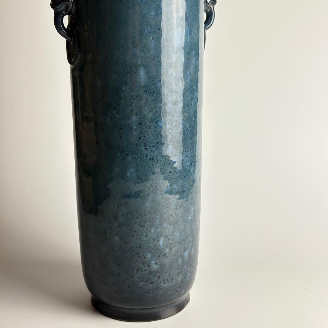 秘色窯造 海鼠釉 花瓶 花入 青磁