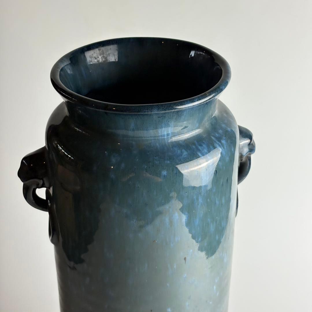 秘色窯造 海鼠釉 花瓶 花入 青磁