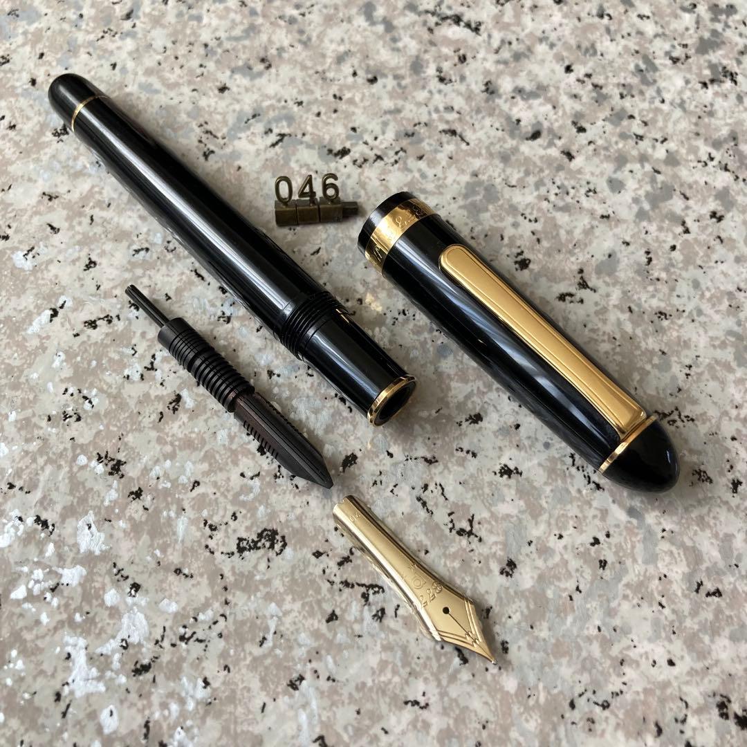 #046オーバーホール済み 万年筆 PLATINUMプラチナ 3776 14k