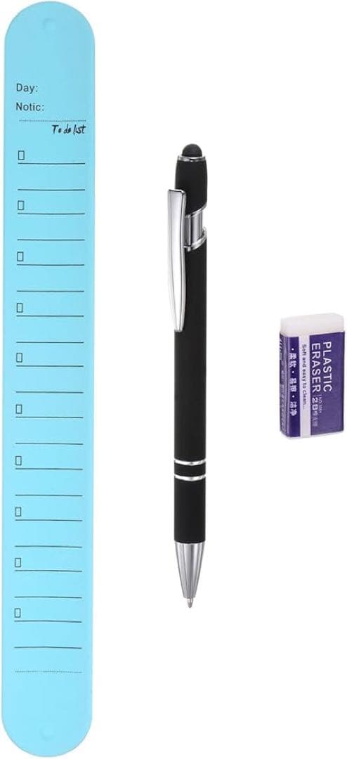 シリコンメモリストバンド 装着型ストラップ ペン 消しゴム付 防水