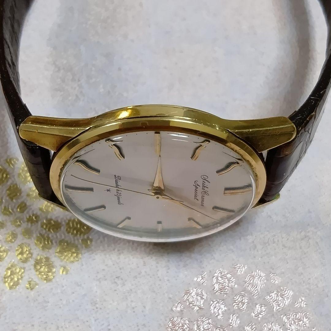 さ*)様 【訳あり】セイコークロノススペシャル２３石15039 １４金張りビンテ