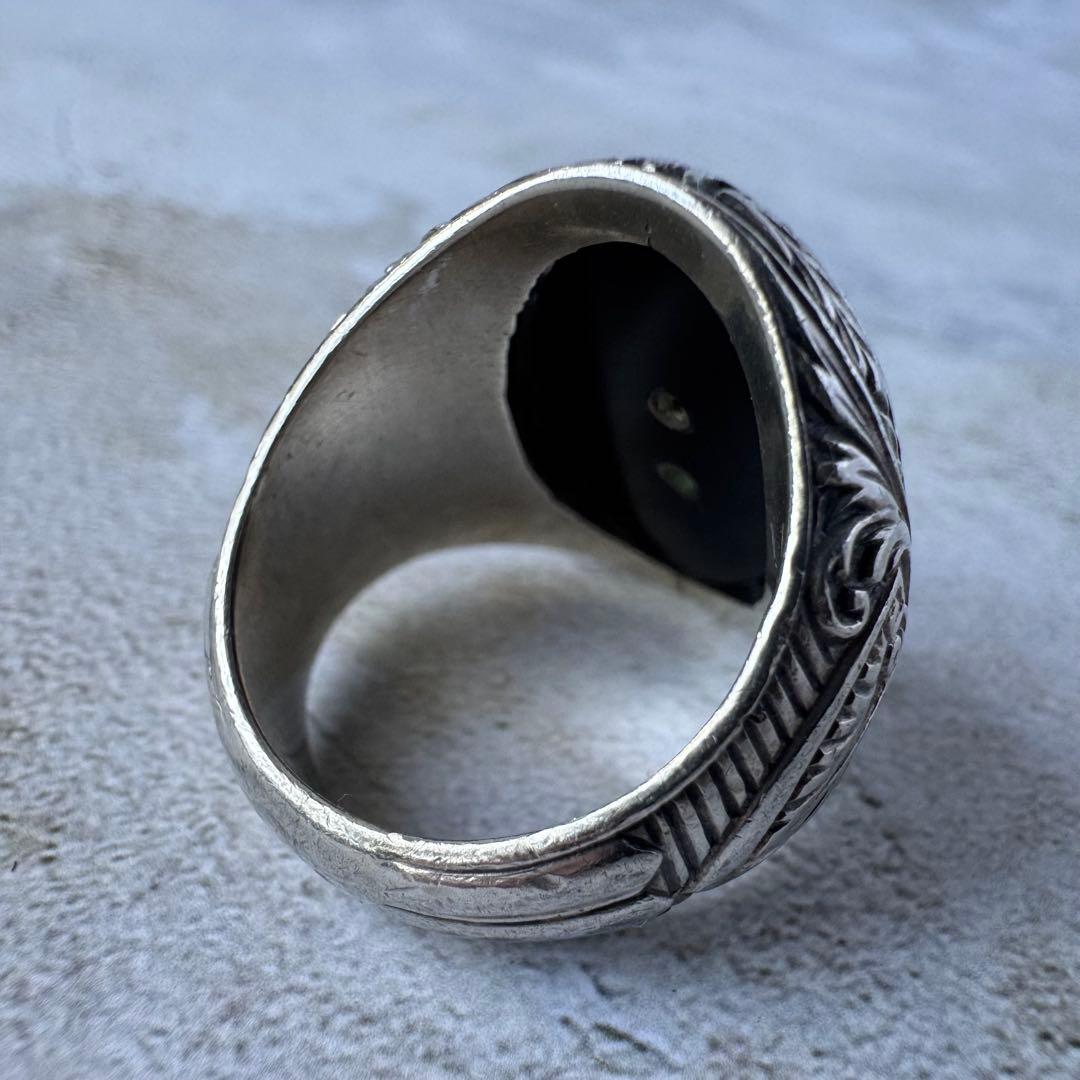 ヴィンテージ オールドイングリッシュリング シルバー925 11号 USA製