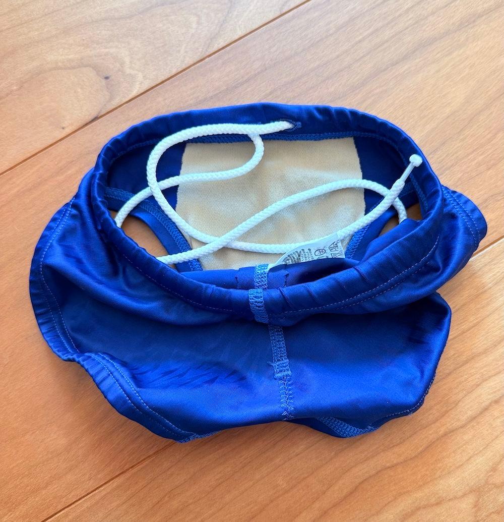 【美品】speedo アクアブレードΣ ブルー 140 光沢 ウロコ模様　競パン