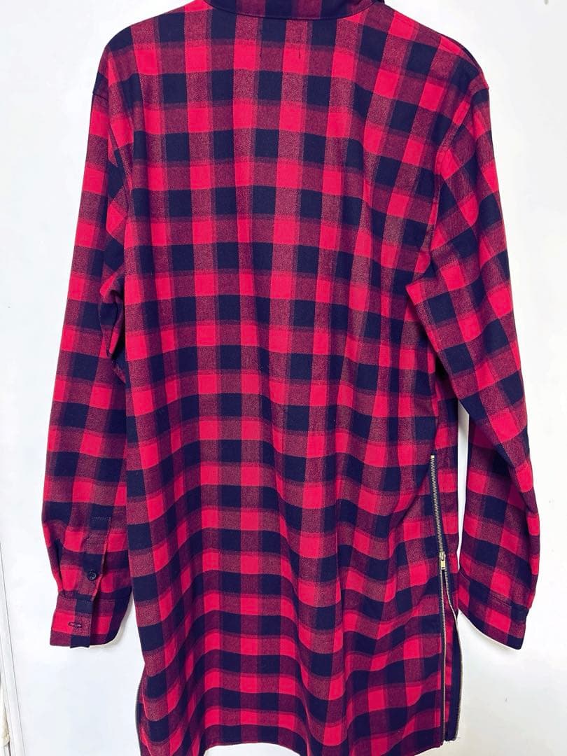 the GazettE ガゼット ロングチェックシャツ 別色→葵さん着用