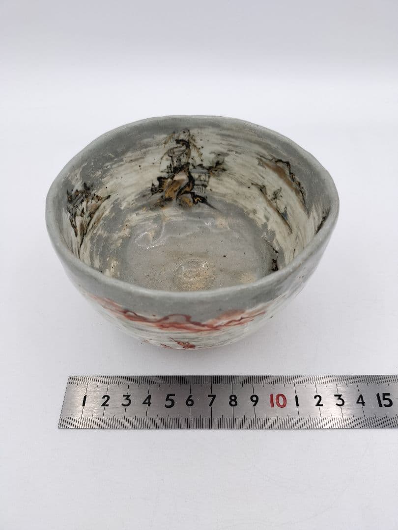 b942【新品・未使用】茶碗 乾山 山水 寺尾陶象 木箱 茶道具